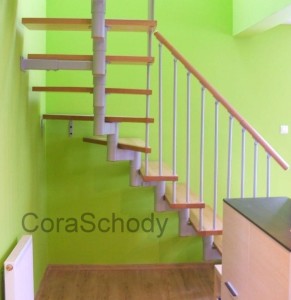 Schody modulárne CORA model Mix extra 09 L-90 12 prvkov