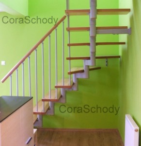 Schody modulárne CORA model Mix extra 09 L-90 15 prvkov