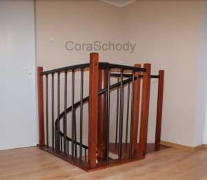  Kovové zábradlia na točité schody CORA model Berlin 00