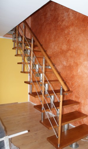 Metalltreppe Modell CORA Mix 220 Lux U-180 14 Elemente
