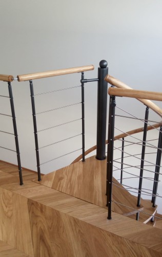 Metal railing for spiral stairs CORA model Bawaria 04 S