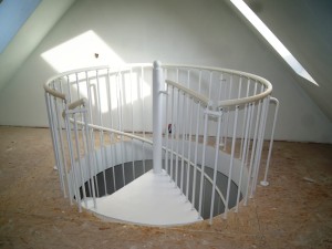 Metal railing for spiral stairs CORA model Madryt 02