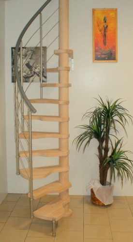 BARDA spiral staircase model AGA Surowa 140x80-90 12 elements.