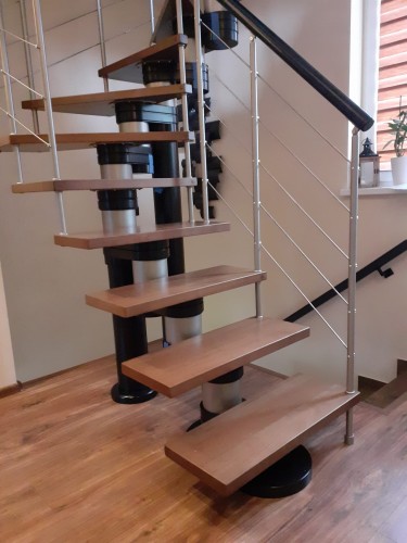 Wooden stairs CORA model Moreno 200 U-180 13 elements