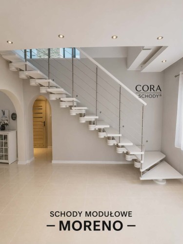 Schody drewniane CORA model Moreno 250 06 L-90 13 elementów
